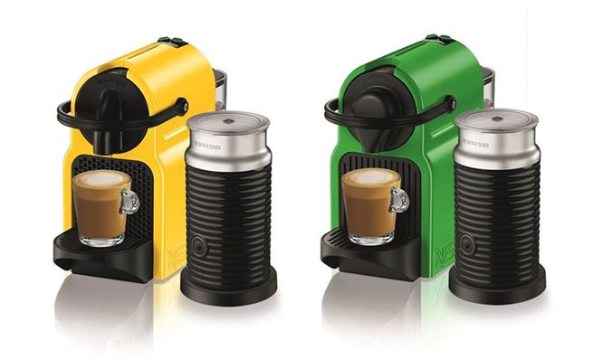 Nespresso's Inissia Range Canary Yellow Tropical Green - Appliance Retailer
